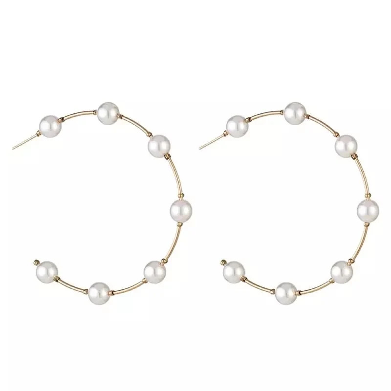 Nav Pearl Hoops | Aaniya Boutique