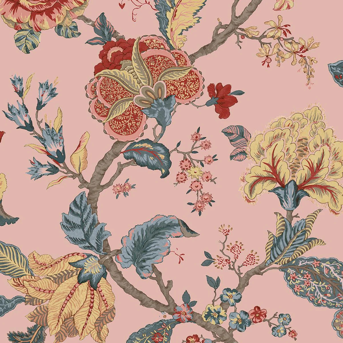 Seabrook Lana Jacobean Blush Wallpaper | DecoratorsBest