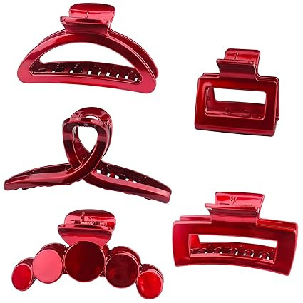 Hair Claw Clips, Light Big Strong Hold Nonslip Glossy Claw Hair Clips for Thick & Thin Hair & Cur... | Amazon (US)