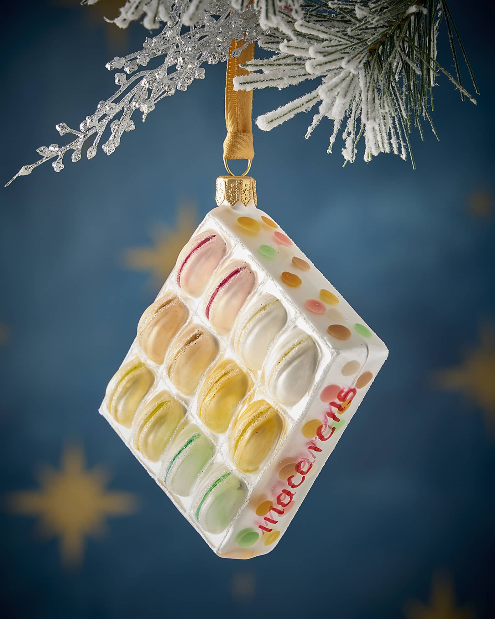 Box of Macarons Christmas Ornament | Neiman Marcus