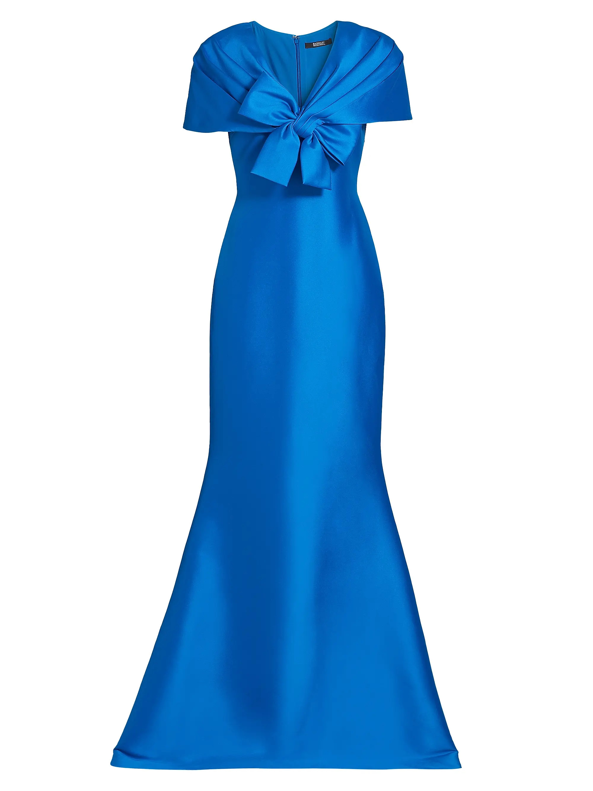 Badgley Mischka Cape-Neck Trumpet Gown | Saks Fifth Avenue | Saks Fifth Avenue
