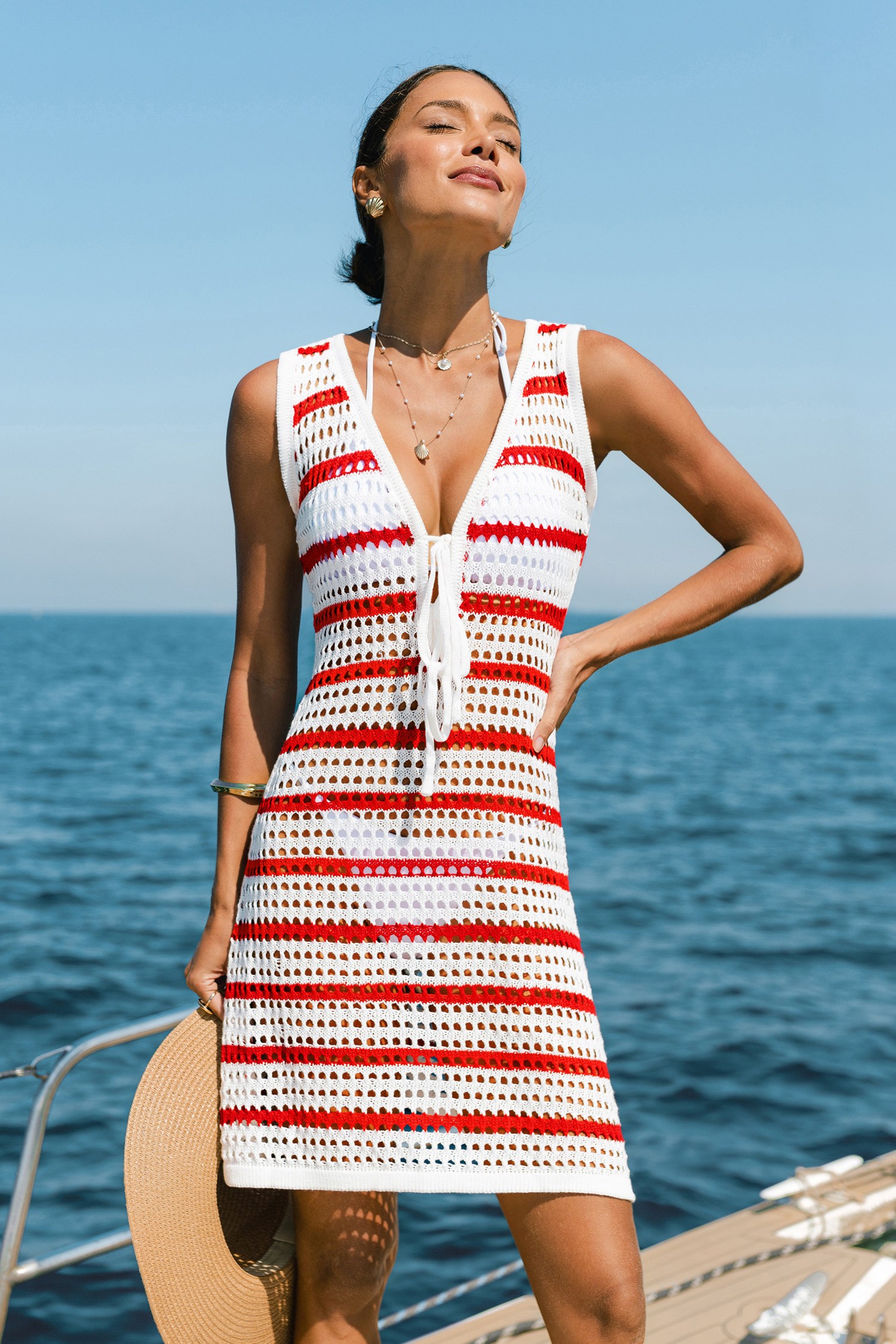 Bright Mood Striped Cover-Up Mini Dress | Cupshe US