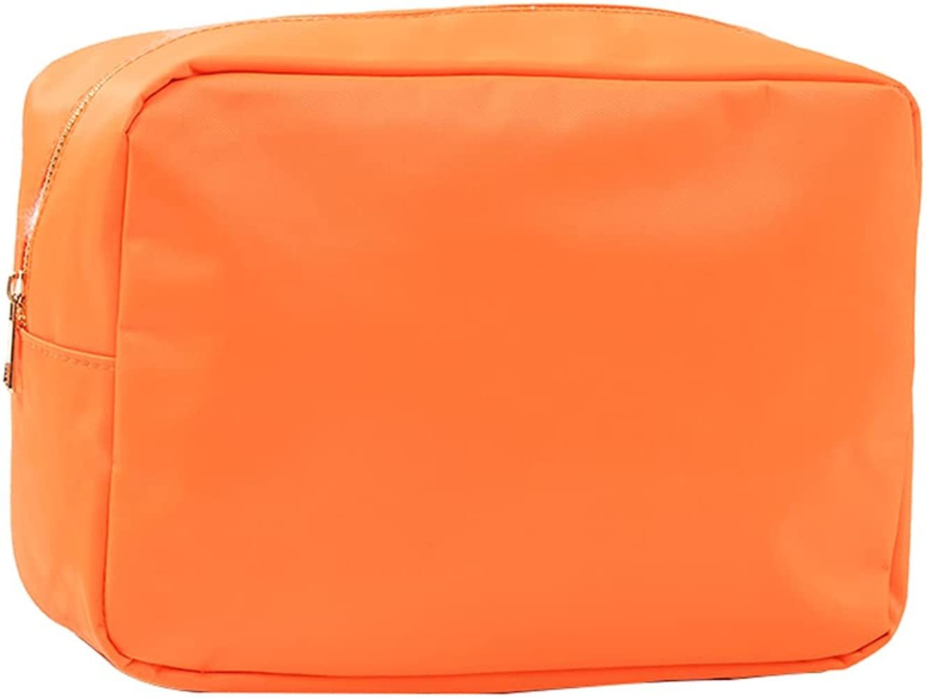YogoRun Makeup Pouch Bag Travel Cosmetic Pouch Bag Nylon Zipper Pouch Bag for Women/Men (Neon Ora... | Amazon (US)