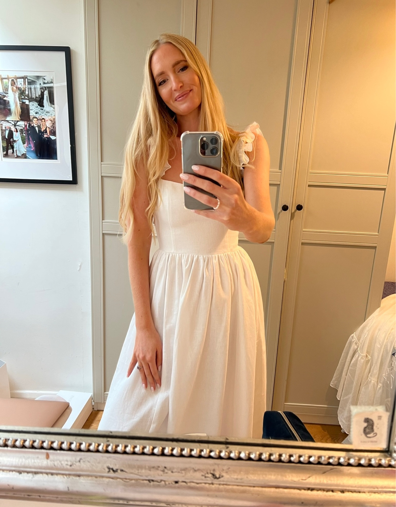 White linen bridal dress 🤍💍 #reformation #reformationbride #bridalsale #sale #bridal #netaportersale

#LTKsalealert #LTKwedding