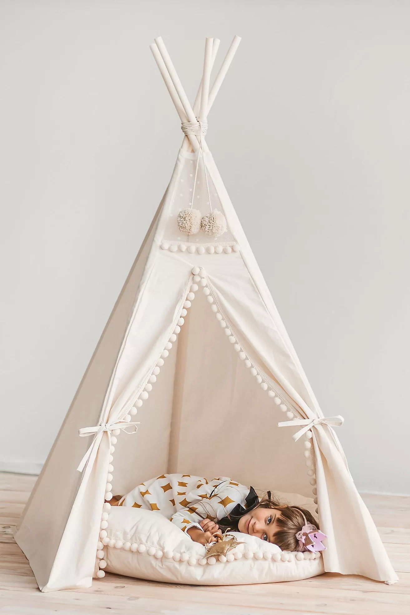MINICAMP Kids Pom Pom Teepee | Anthropologie (US)
