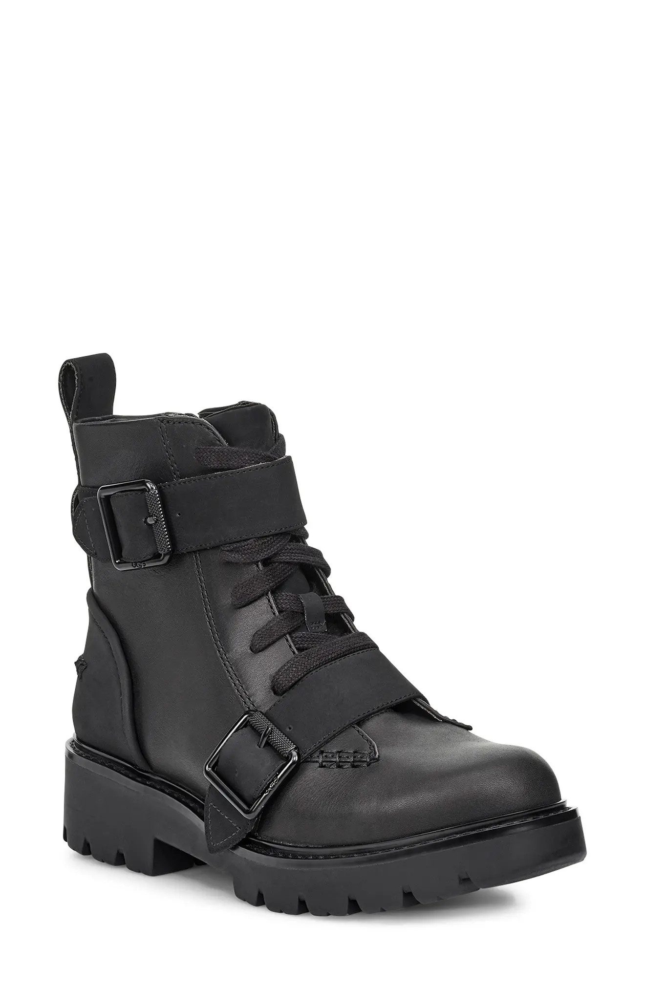 Women's UGG Noe Moto Boot, Size 7.5 M - Black | Nordstrom
