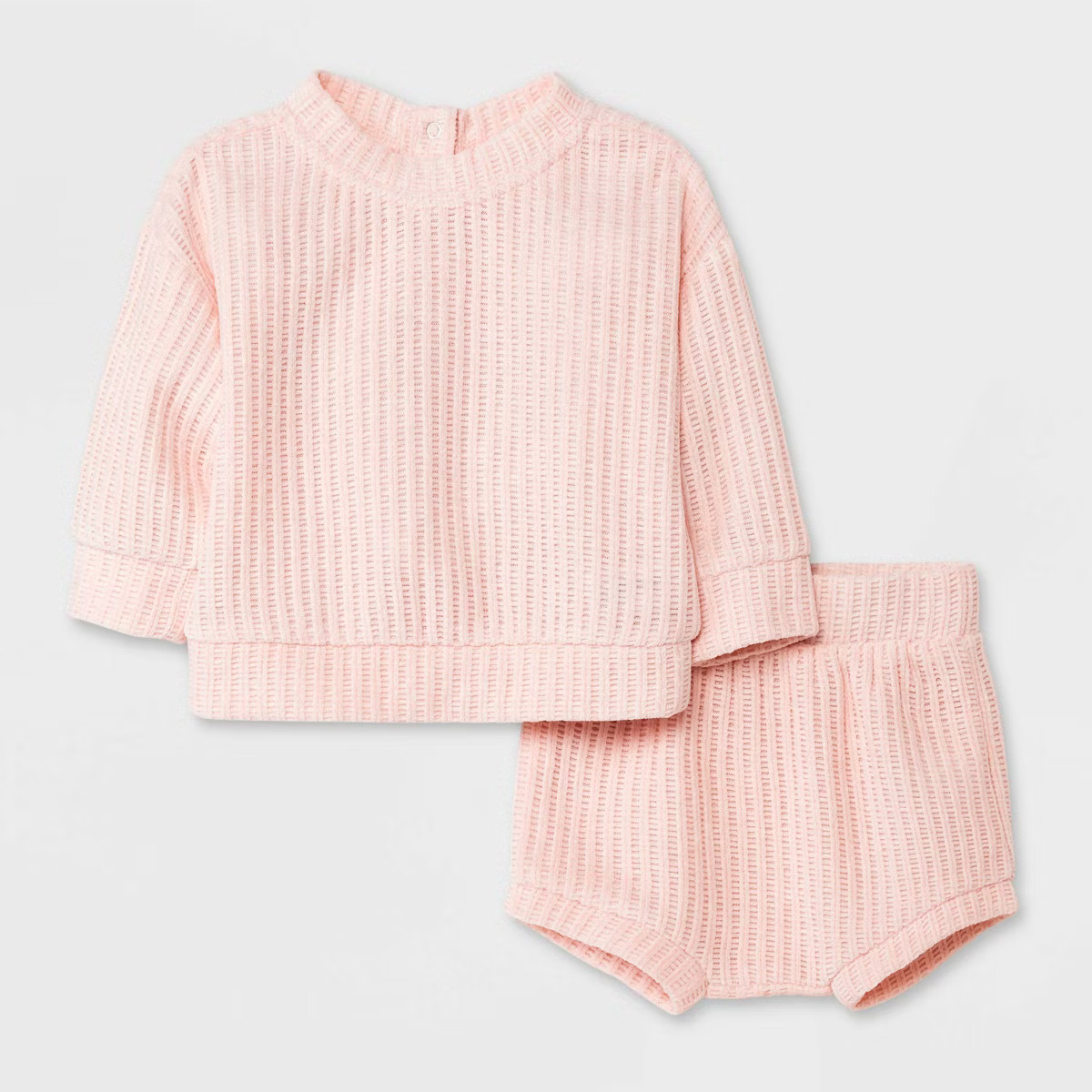 Baby Girls' Chenille Sweater Top & Bottom Set - Cat & Jack™ Pink | Target