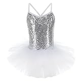 Toddler Girls Kids Sequin Flower Camisole Gymnastic Ballet Leotard Dance Tutu Dress Sleeveless Skati | Amazon (US)