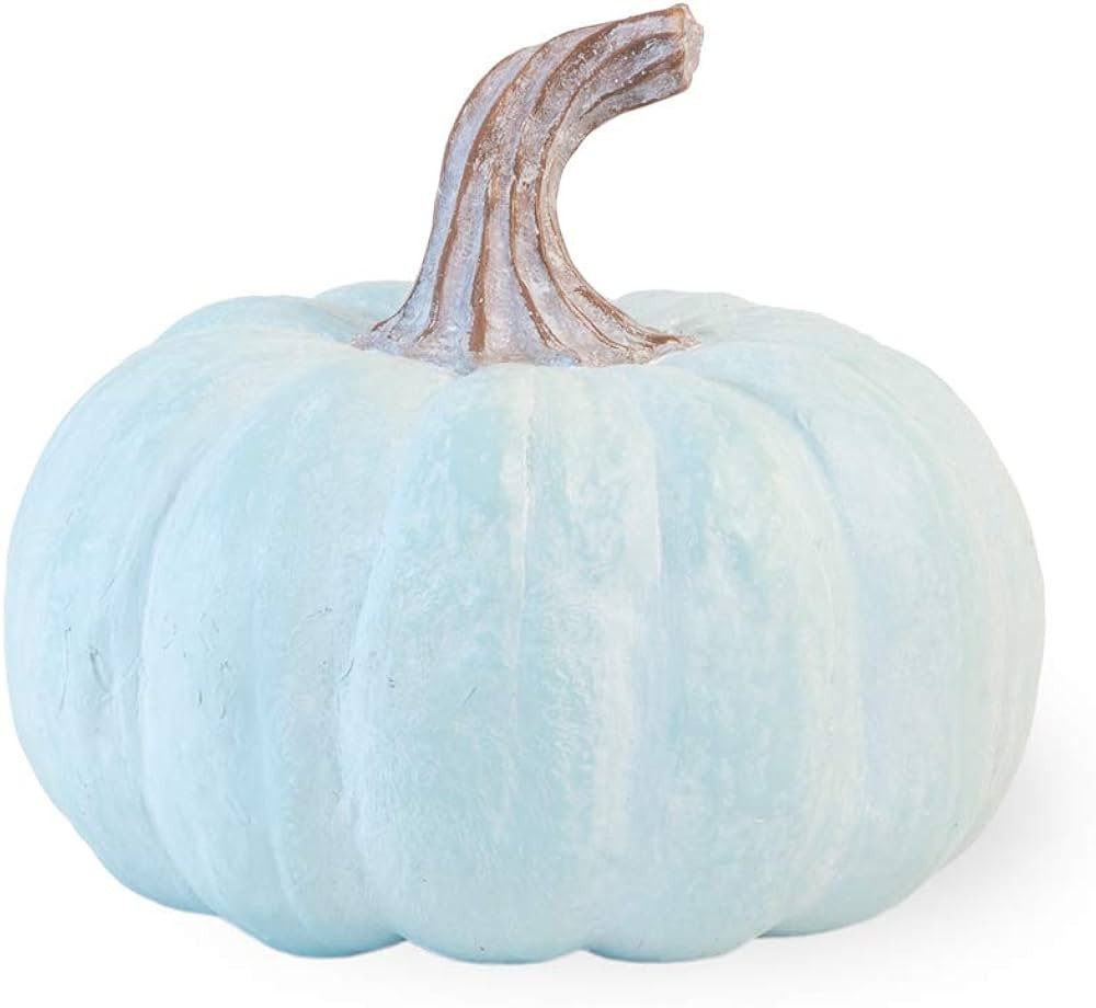 Boston International XAC19349 Decorative Glass Pumpkin Figurine, 5.5 x 5-Inches, Light Blue | Amazon (US)