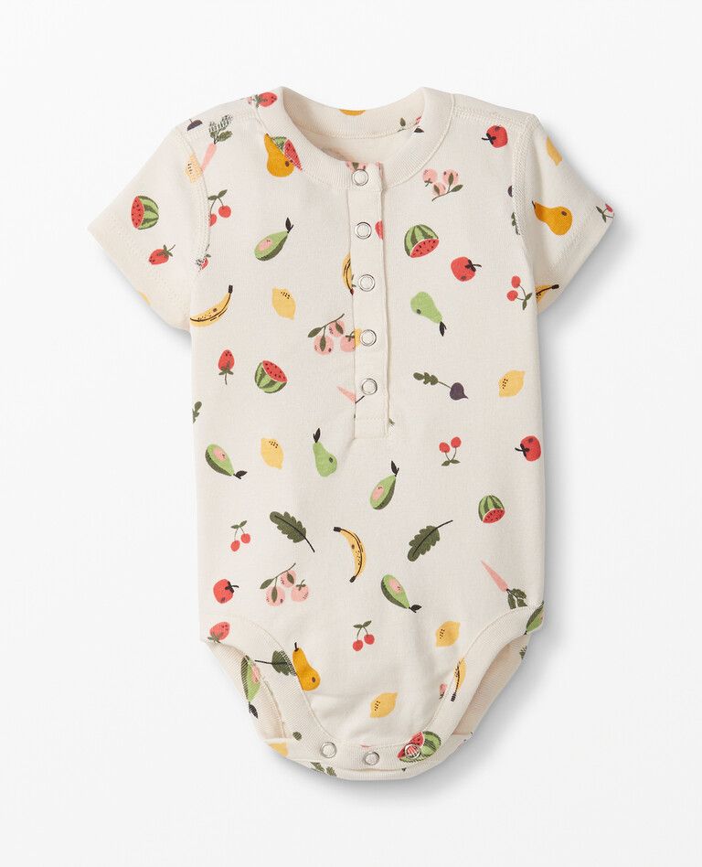 Baby Henley Bodysuit In Organic Cotton | Hanna Andersson