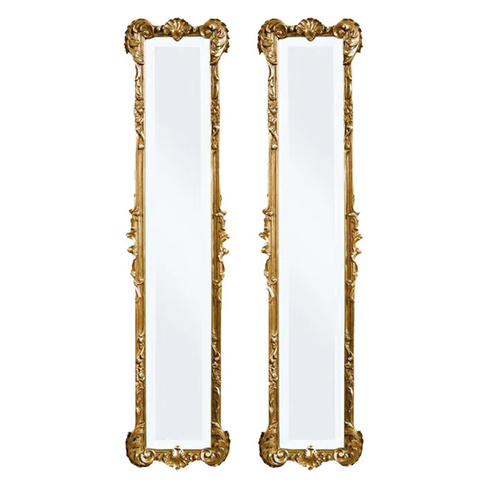 Helena Ornate Plastic Vintage Rectangular Wall Mirror (Set of 2) | Wayfair North America