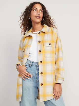 Plaid Soft-Brushed Utility Shacket for Women | Old Navy (US)