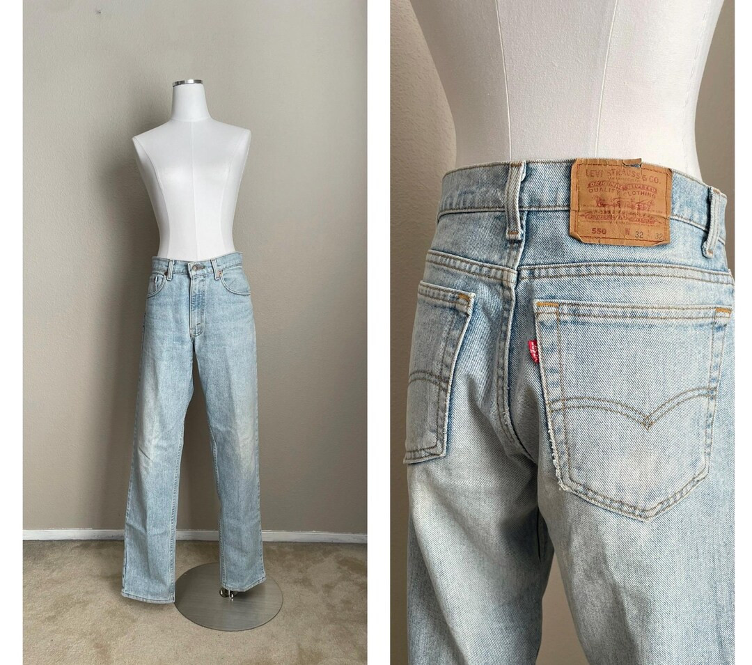 Vintage 90s Light Wash Usa-made 550 Levi's Jeans - 30x31 - Etsy | Etsy (US)