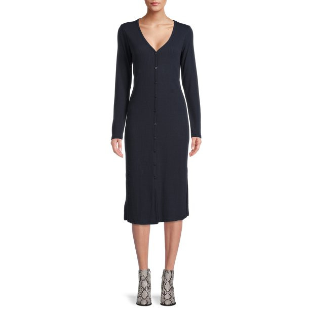 Sunset & Sixth Juniors' Button Down Knit Dress - Walmart.com | Walmart (US)