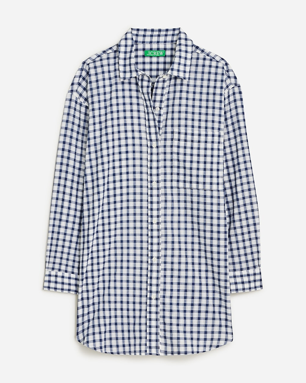 Cotton voile beach shirt in gingham | J. Crew US