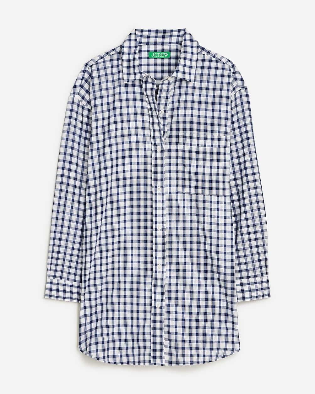 Cotton voile beach shirt in gingham | J.Crew US