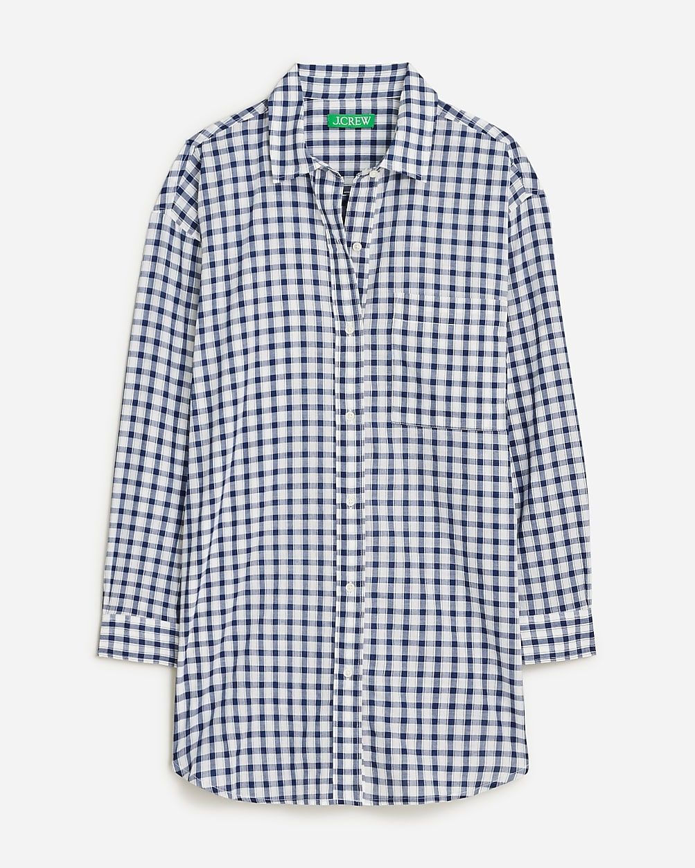 Cotton voile beach shirt in gingham | J.Crew US