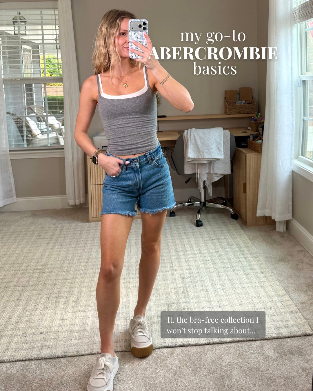 Last call for the LTK Spring Sale with @abercrombie 🫶🏻 

My go-to basics are 25% for the last day today when you shop through LTK & use code ‘AFLTK’ at checkout! 

Including the bra-free tanks I rave about, the softest comfies, & YPB activewear. Plus dresses are already 25% off and the discount code can be stacked! 

Sizing details:
Layered bra free cami: XS 
High rise dad short: 23 
Sunday off shoulder top: XS 
Striped lounge sweatpants: xxs reg 
Ribbed high neck tank: XS 
Scoop neck tank: xxs 
Active set: XS in tank & shorts 
Mock neck crew: sized up to medium for oversized fit 
Ultra wide leg sweats: xxs reg
Bra free 90s cami: xxs  


#ltkspringsale #wardrobebasics #basiccamis #wardrobeessentials #builtinbra #brafree #basictanks #abercrombiesale #abercrombiefavorites
#dadshorts #sundaycollection #YPBactive #wideleg #mocknecksweatshirt

#LTKSaleAlert #LTKActive #LTKSpringSale