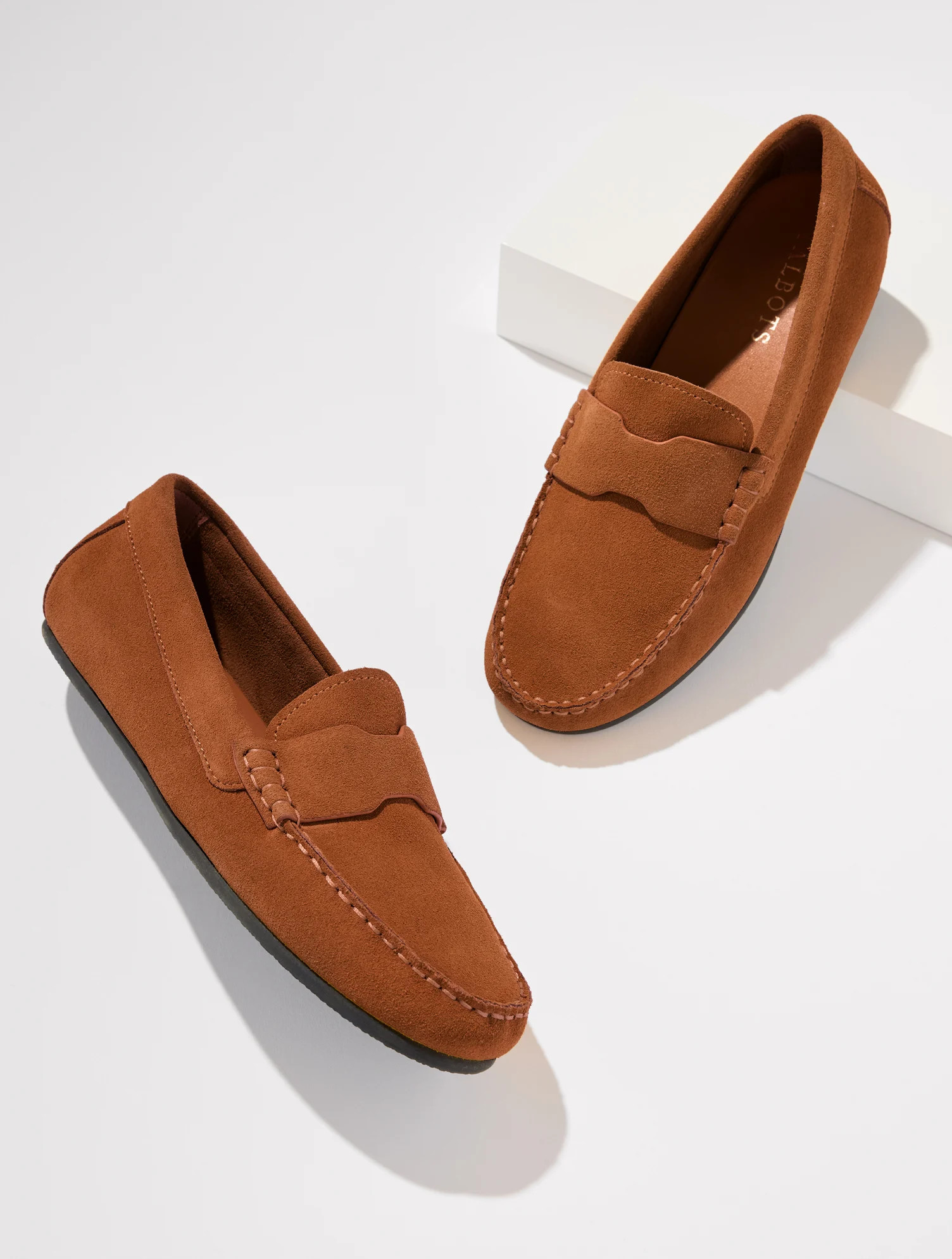 Parker Suede Moccasins Shoes - Cognac - 9M Talbots | Talbots
