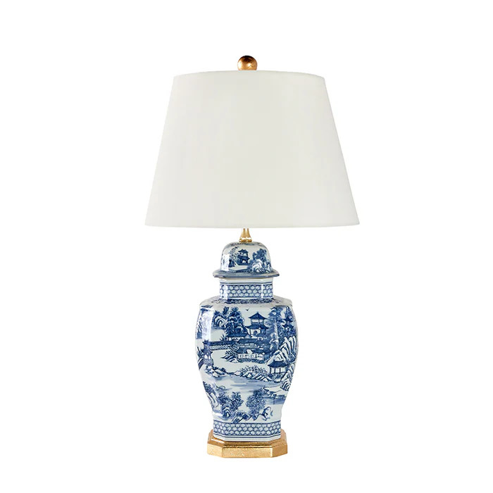 Square Chinoiserie Temple Jar Lamp | Caitlin Wilson Design