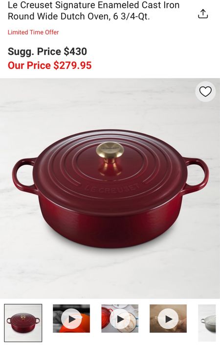 Le Creset Signature Enameled Cast Iron
Round Wide Dutch Oven, 6 3/4-Qt.
ON SALE! Tons of colors

Wedding gift, gifts for her, cooking, home finds, kitchen finds 

 

#LTKwedding #LTKsalealert #LTKhome