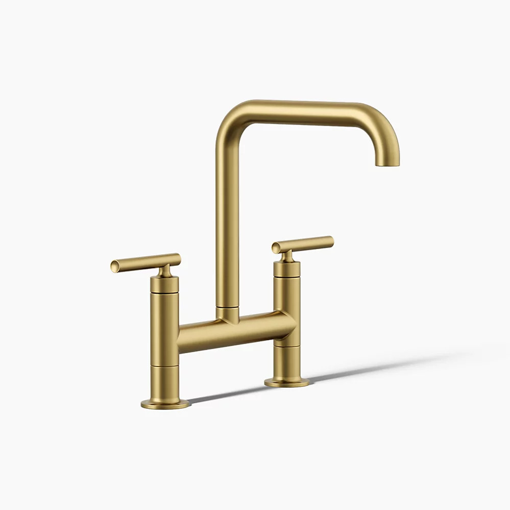 Purist® Two-hole bridge kitchen sink faucetK-7547-4-2MB | Kohler