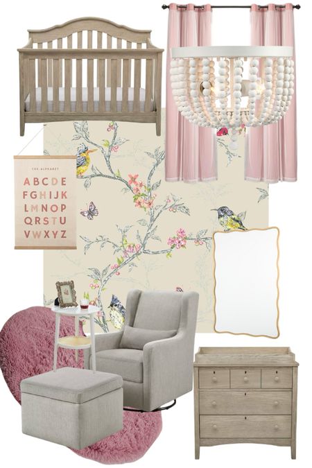 Sweet floral and bird theme nursery that will grow with a baby girl! Features a wallpaper feature wall. Affordable nursery! 

#LTKbaby #LTKkids #LTKstyletip