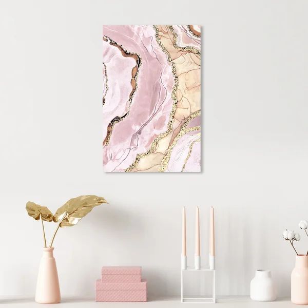 Safari Pastel Colors Blush - Painting on Canvas | Wayfair Professional