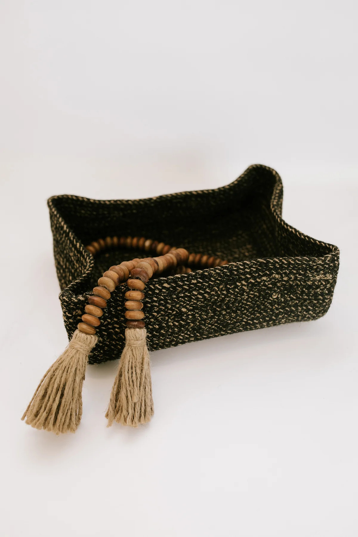 Melia Rectangle Basket - Black | THELIFESTYLEDCO