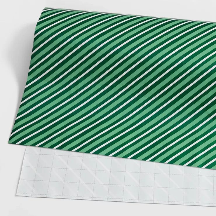 20 sq ft Diagonal Stripe Gift Wrap Green - Wondershop™ | Target