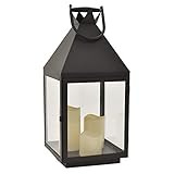 Plutus Brands Black Lantern W/led Candles Metal | Amazon (US)
