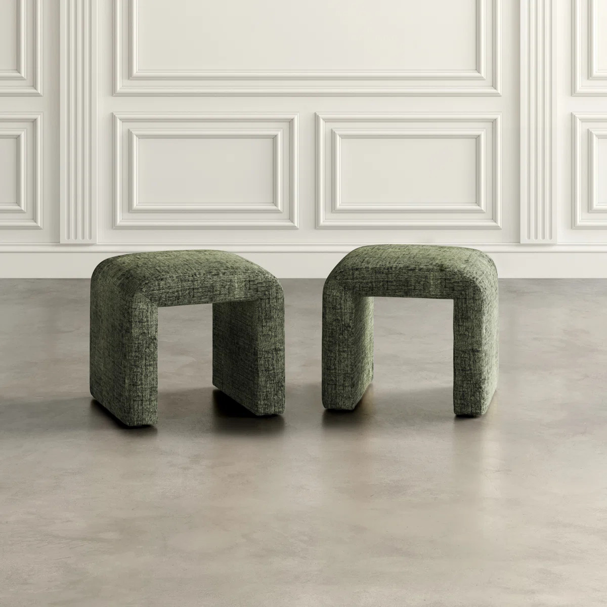 Kennedy 21" W Upholstered Rectangular Ottoman (Set of 2) | Wayfair North America