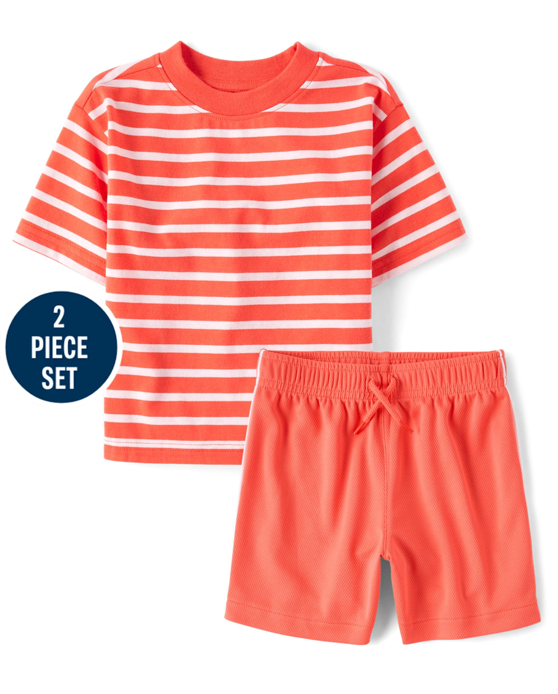 Baby And Toddler Boys Striped 2-Piece Outfit Set - orange | The Children's Place