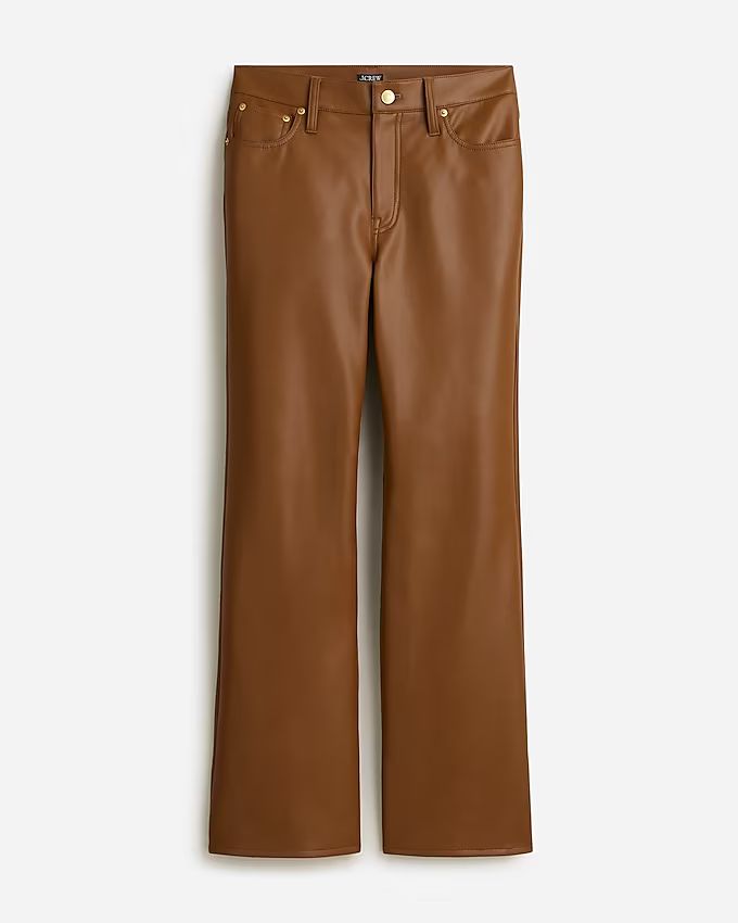 Slim wide-leg pant in faux leather | J.Crew US