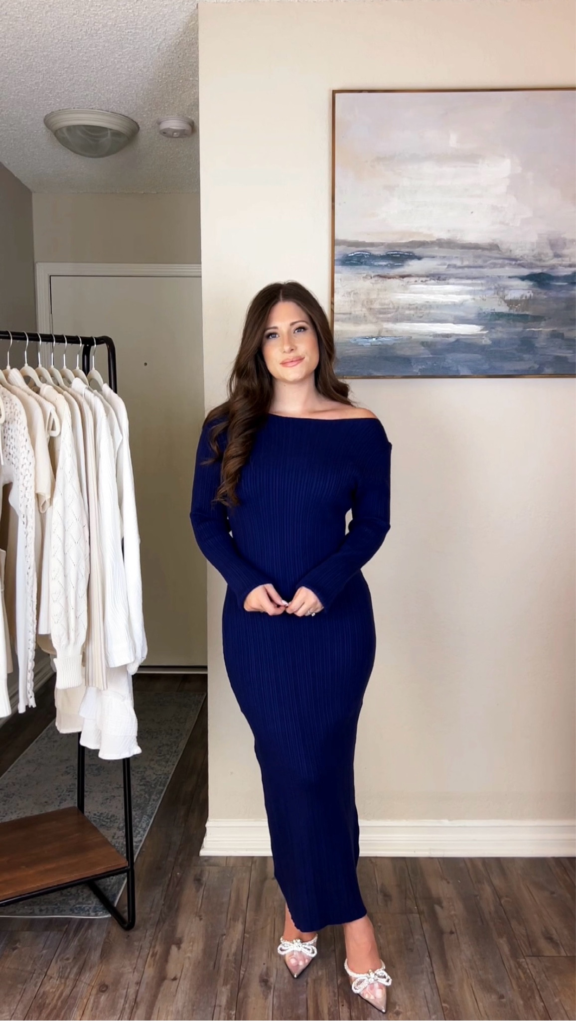 Holiday Outfit 🎁 I’m 5’1 wearing size Small (wish I had an XS). This dress is more navy blue than it looks in this photo

#LTKHoliday #LTKFindsUnder100 #LTKStyleTip