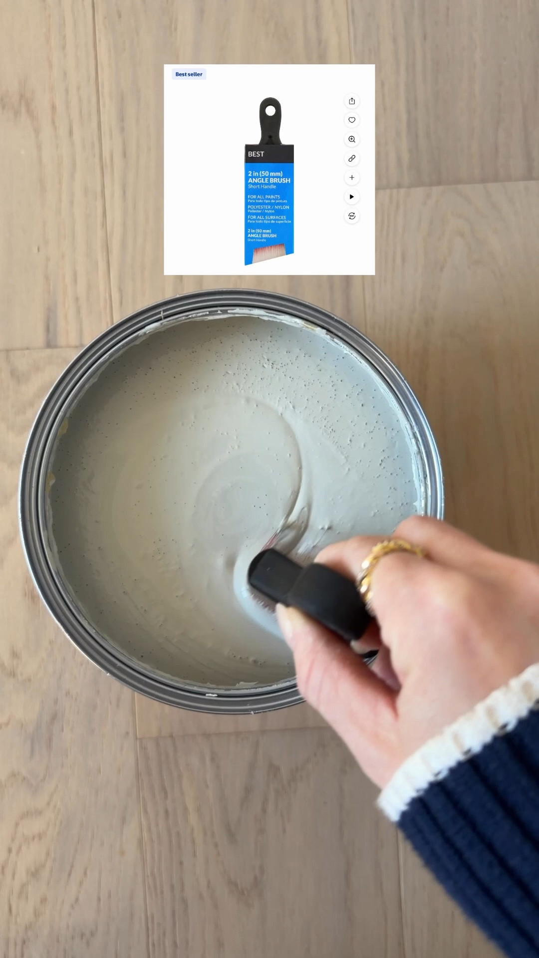 The paint color we used for the kids’ shared bedroom: Light Blue by Farrow & Ball 

PS this is the best paint brush (and only one I use) for paint projects. The angled edge is so precise and the flexible handle keeps your hand from feeling tired  

#LTKHome