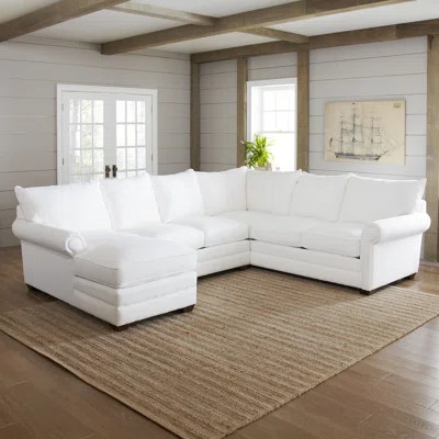 Coyne 127'' Left Hand Facing Large Sectional Birch Lane™ Body Fabric: Classic Bleach White, Sectiona | Wayfair North America