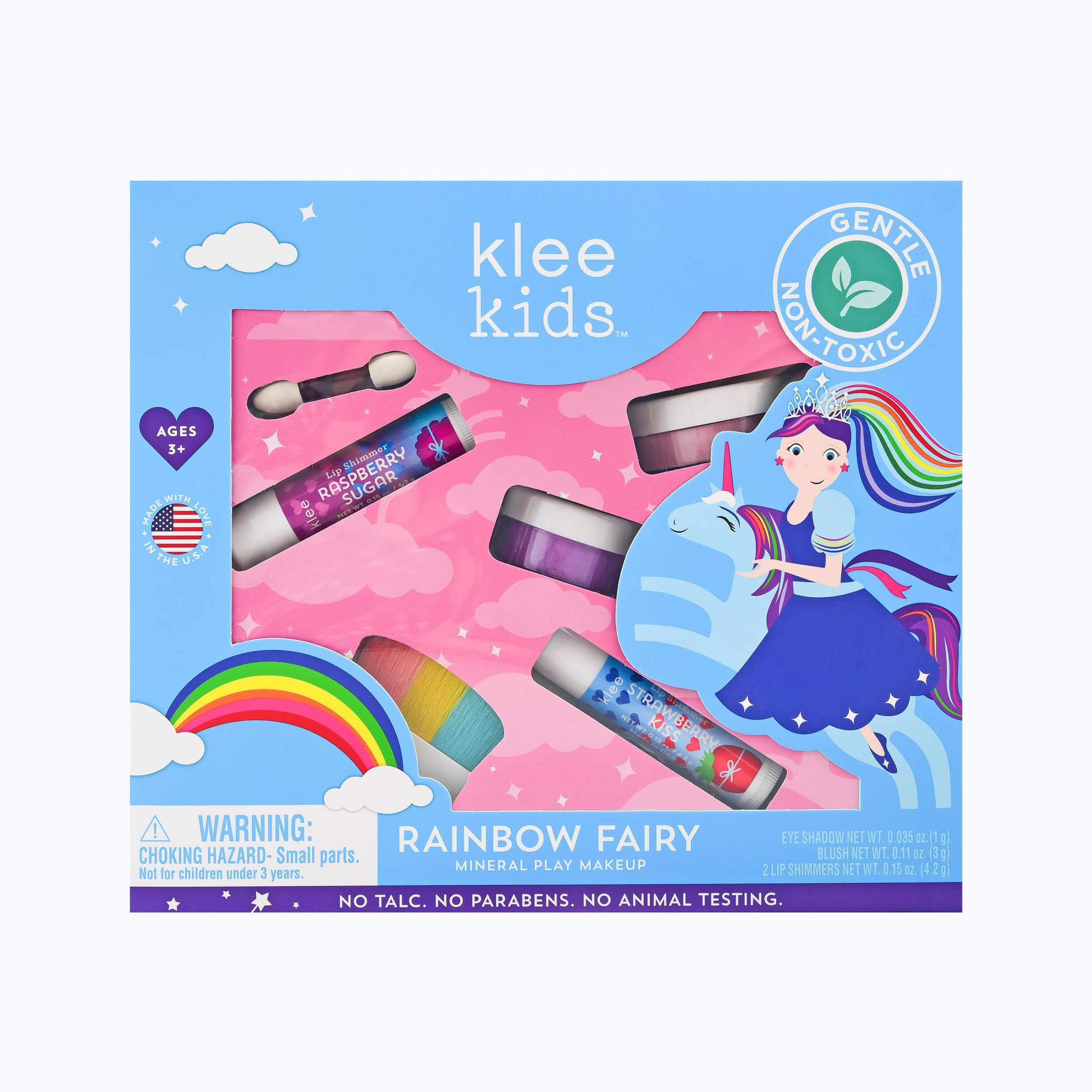 Luna Star Klee Kids Play Makeup Kit. Gentle and Non-Toxic. Kid-Friendly. Made in USA. (Rainbow Fa... | Amazon (US)