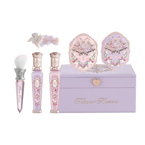 Flower Knows Violet Strawberry Rococo Gift Box Set,7-Piece Makeup Box with Mirror,Lip Gloss×2+Blush×2+Blush Brush×1+Hair Clip×1+Gift Box×1,Perfect Makeup Gift for Girls & Women | Amazon (US)