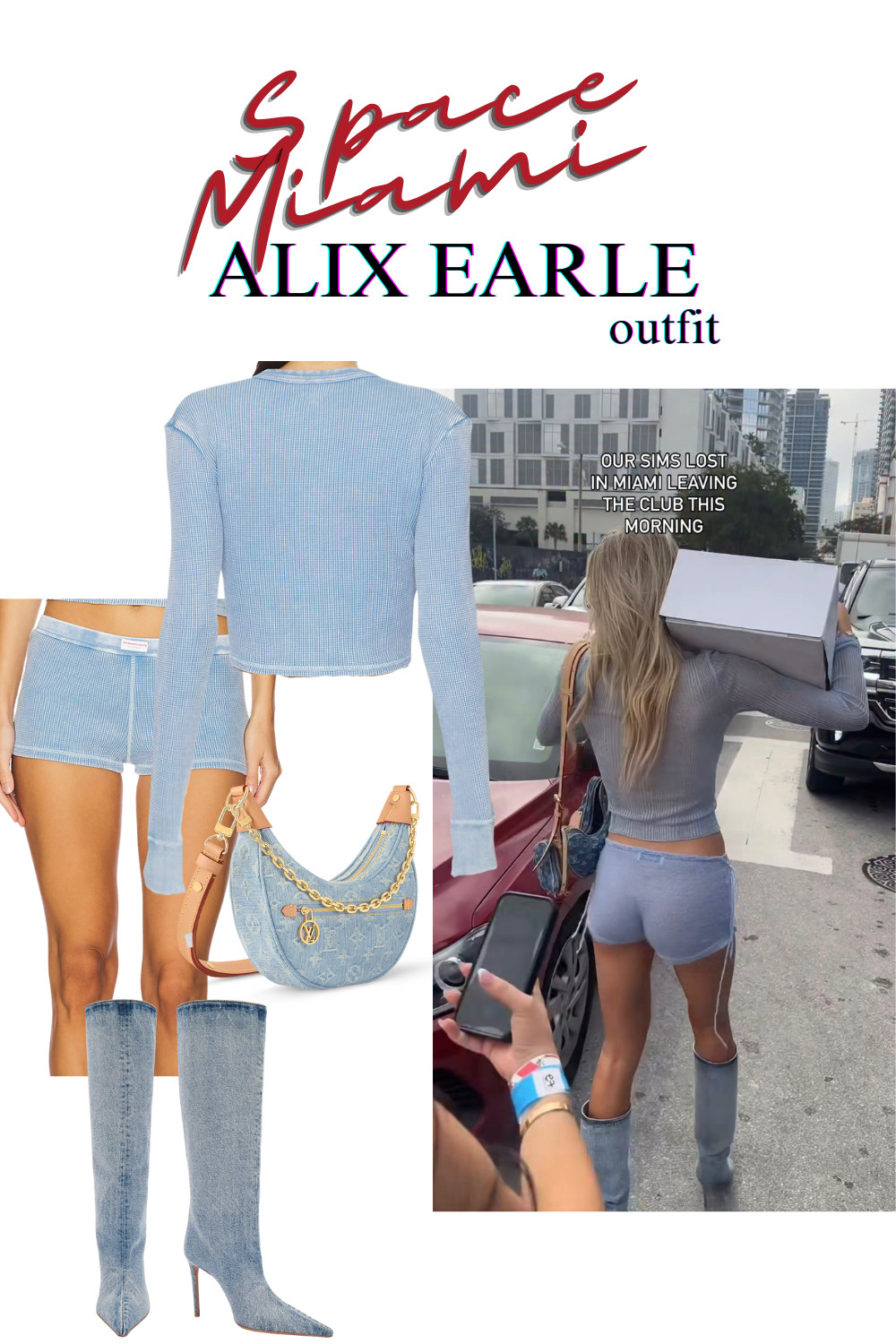 Alix Earle outfit in Miami for Sally's 24 hour birthday party (seen via TikTok and Instagram). Shoes are an exact match whereas everything else is super similar.  

 

#LTKWatchNow #LTKParties #LTKFindsUnder100