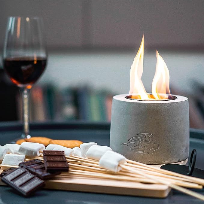 Portable Tabletop Fire Pit Bowl - Table Top Rubbing Alcohol Fireplace Indoor Outdoor Decor Mini F... | Amazon (US)