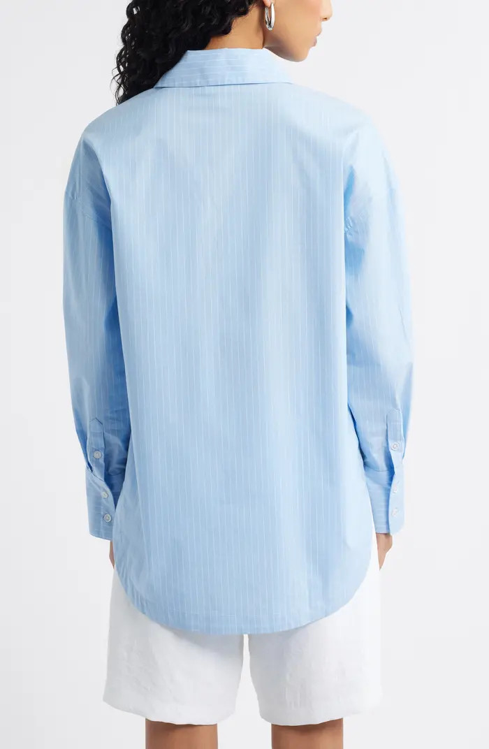 Oversize Poplin Button-Up Shirt | Nordstrom