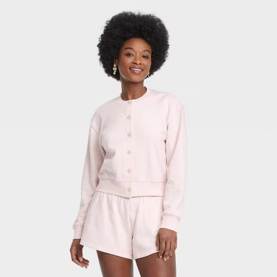Women's Leisure Studio French Terry Cardigan - Universal Thread™ | Target