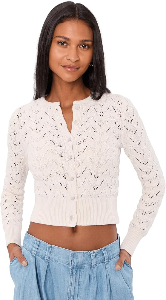 Free People Pretty in Pointelle Cardi | Amazon (US)