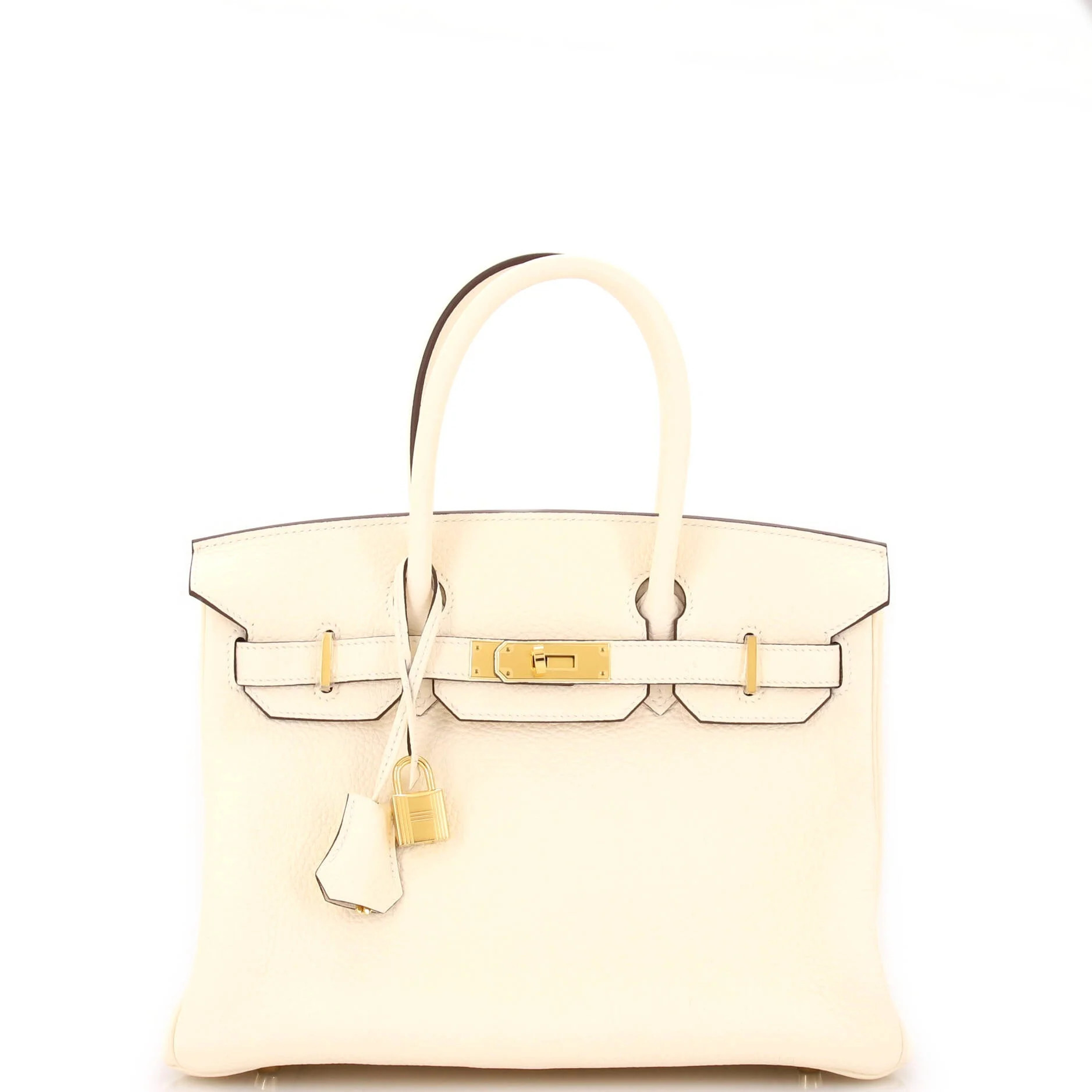 Birkin Handbag Light Clemence with Gold Hardware 30 | Shop Simon