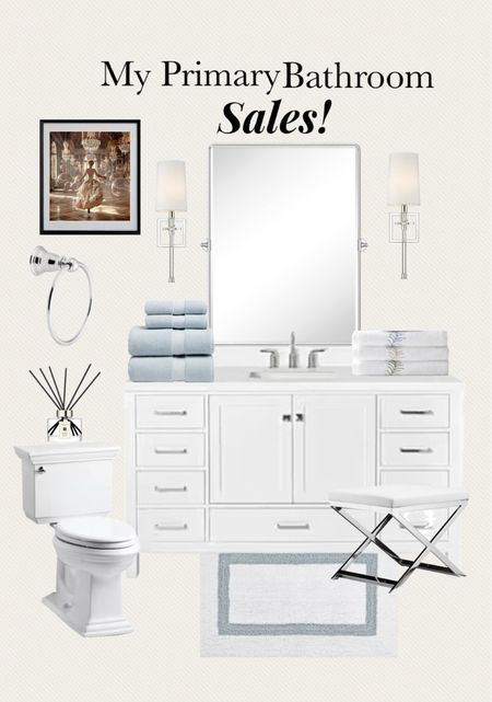 My primary bathroom details. We ordered the vanity on sale, without top, also available with top, sconce lighting on sale, pivot mirror. Kohler toilet and sink, faucet, towel ring, towels on sale. I’m hotel style rug, more bathroom decor accessories. Free shipping. Amazon, Lowe’s, Pottery Barn, Wayfair sales. 


#LTKFindsUnder50 #LTKHome #LTKSaleAlert