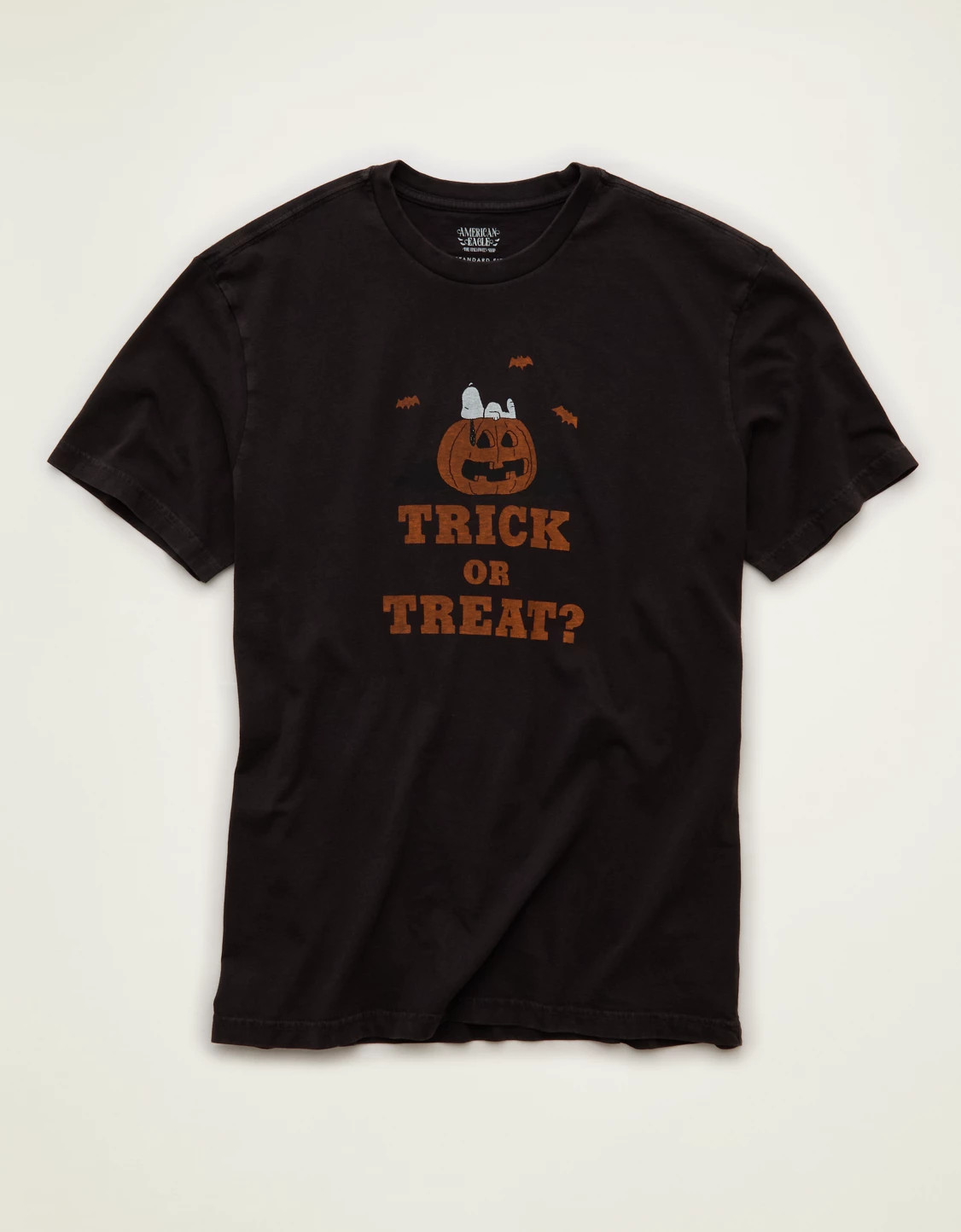 AE Standard Fit Snoopy Halloween Graphic T-Shirt | American Eagle Outfitters (US & CA)