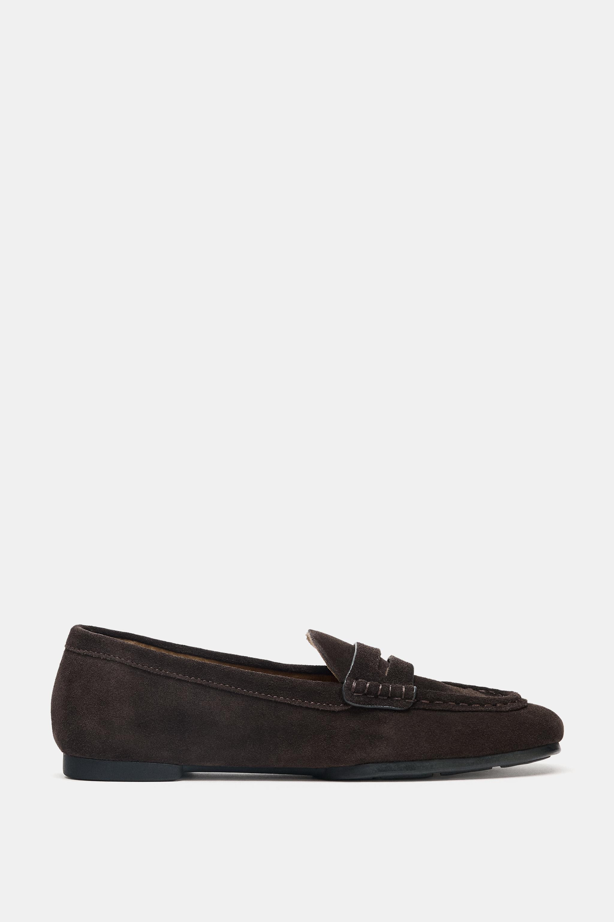 SPLIT LEATHER LOAFERS | Zara US