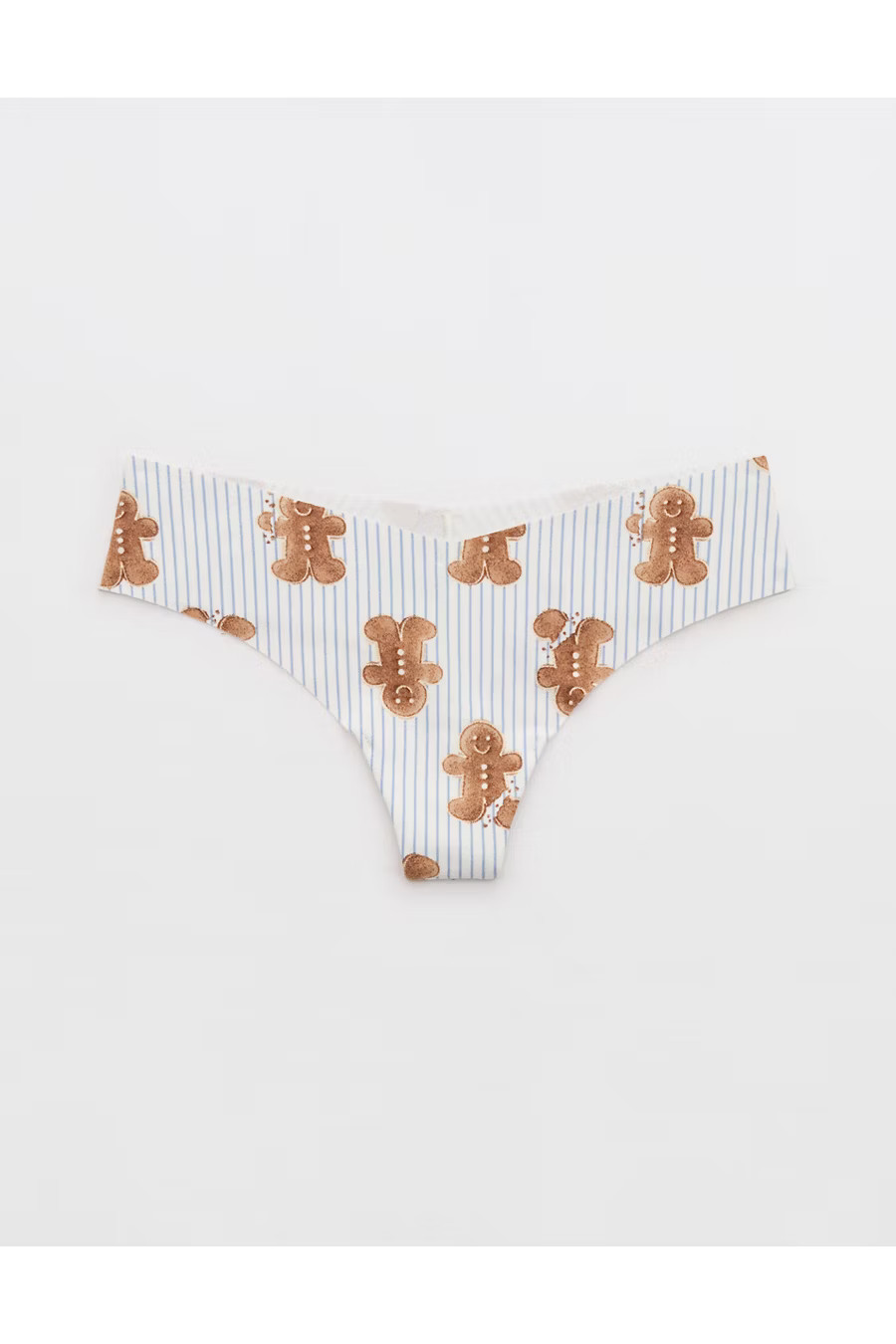 Superchill No Show Cotton Thong Underwear Women's Monaco Blue M | Aerie