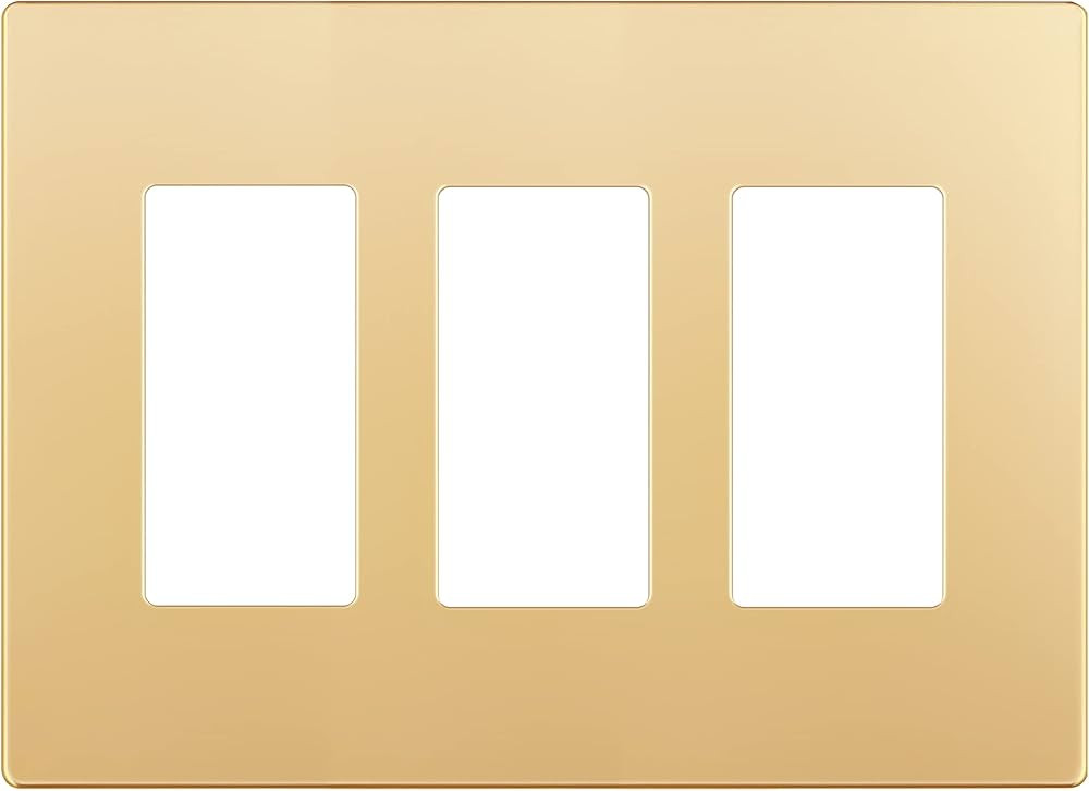 LIDER Matte Finish Decorator Switch Cover, Screwless Wall Plate, Mid-Size 3-Gang 4.88" x 6.77", U... | Amazon (US)